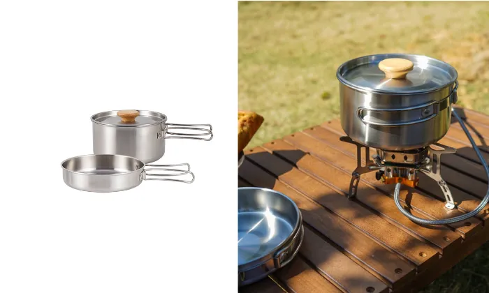 304 Stainless Steel Outdoor Camping Pot Set