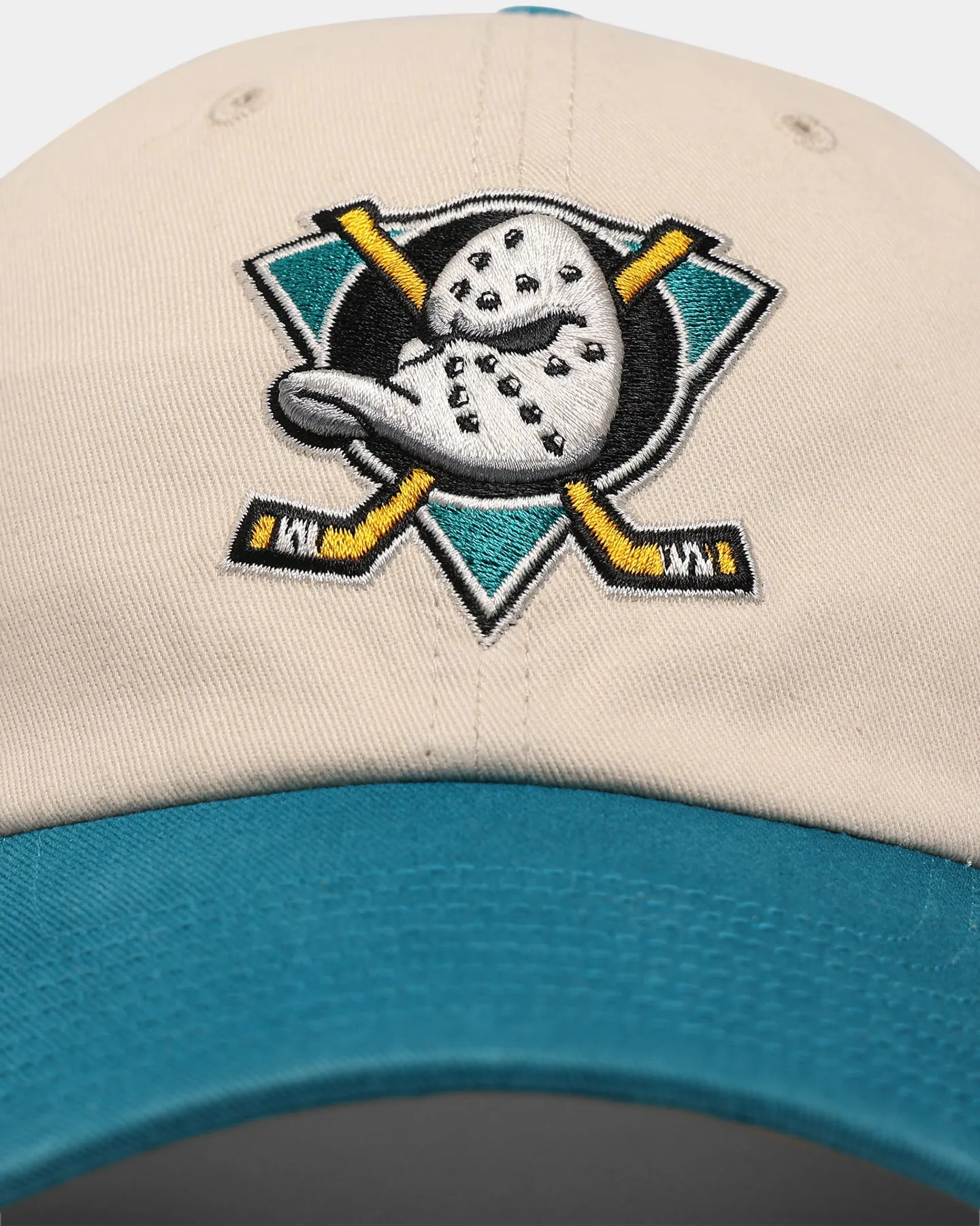 47 Brand Anaheim Ducks 'Off White/Team Logo' Clean Up Strapback Natural