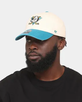 47 Brand Anaheim Ducks 'Off White/Team Logo' Clean Up Strapback Natural