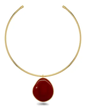 Agatha Necklace Maxi Red Gold