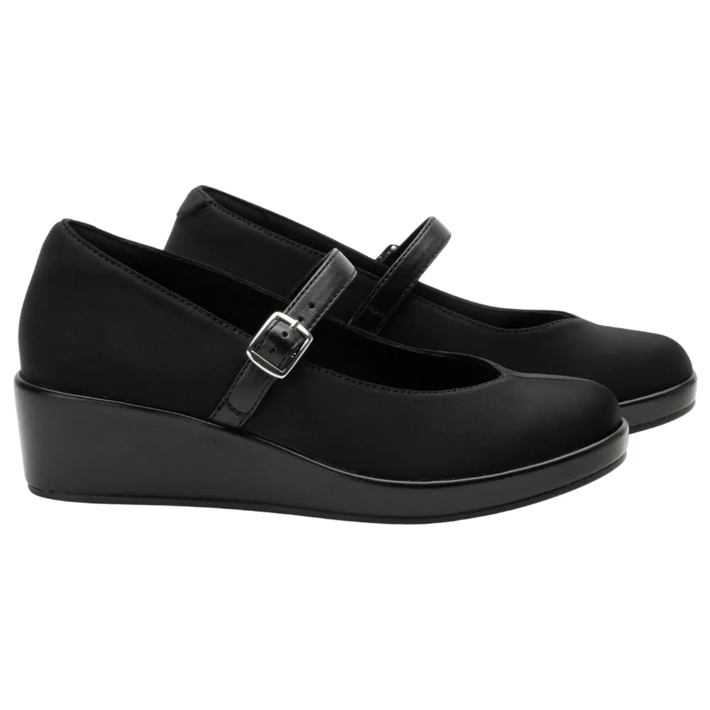 Alegria Haylo Black Dream Fit Wedge Shoe (Women's)