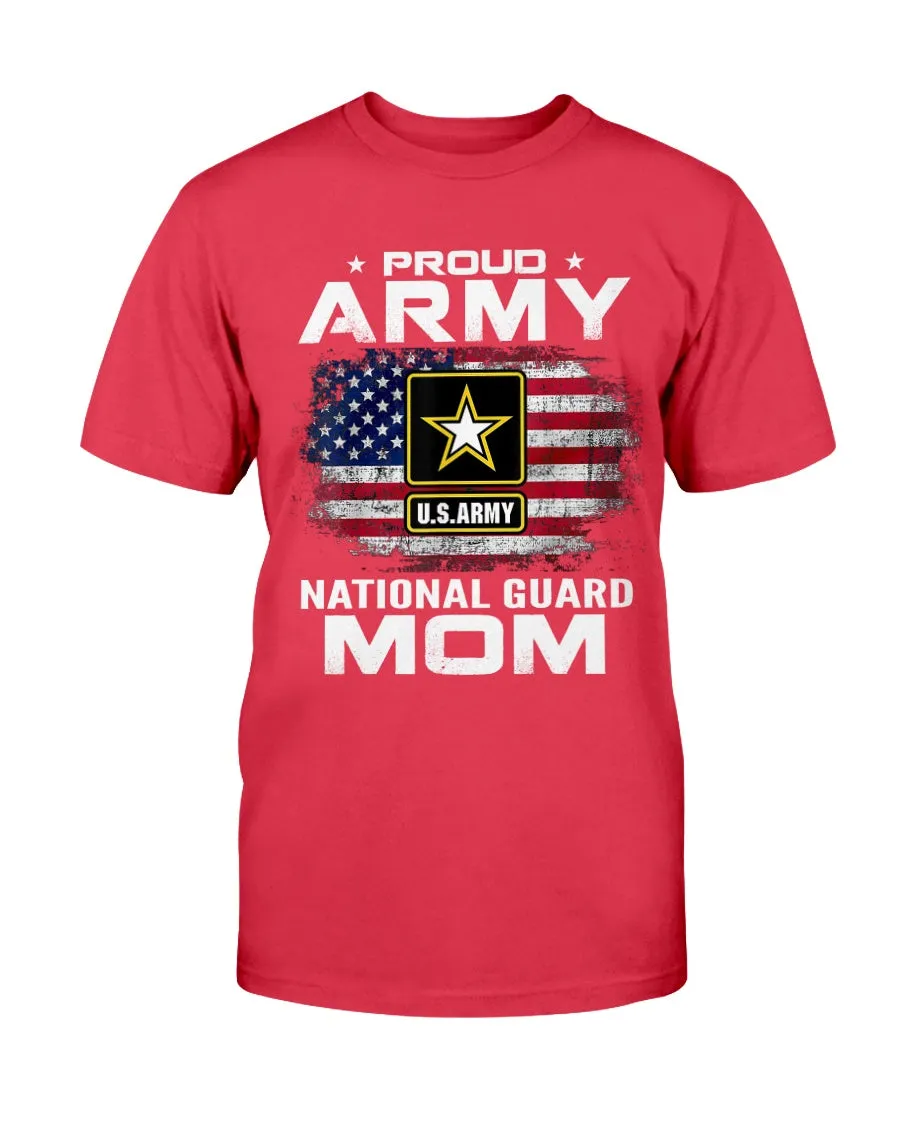 Army National Guard Mom Distress Flag T-shirts