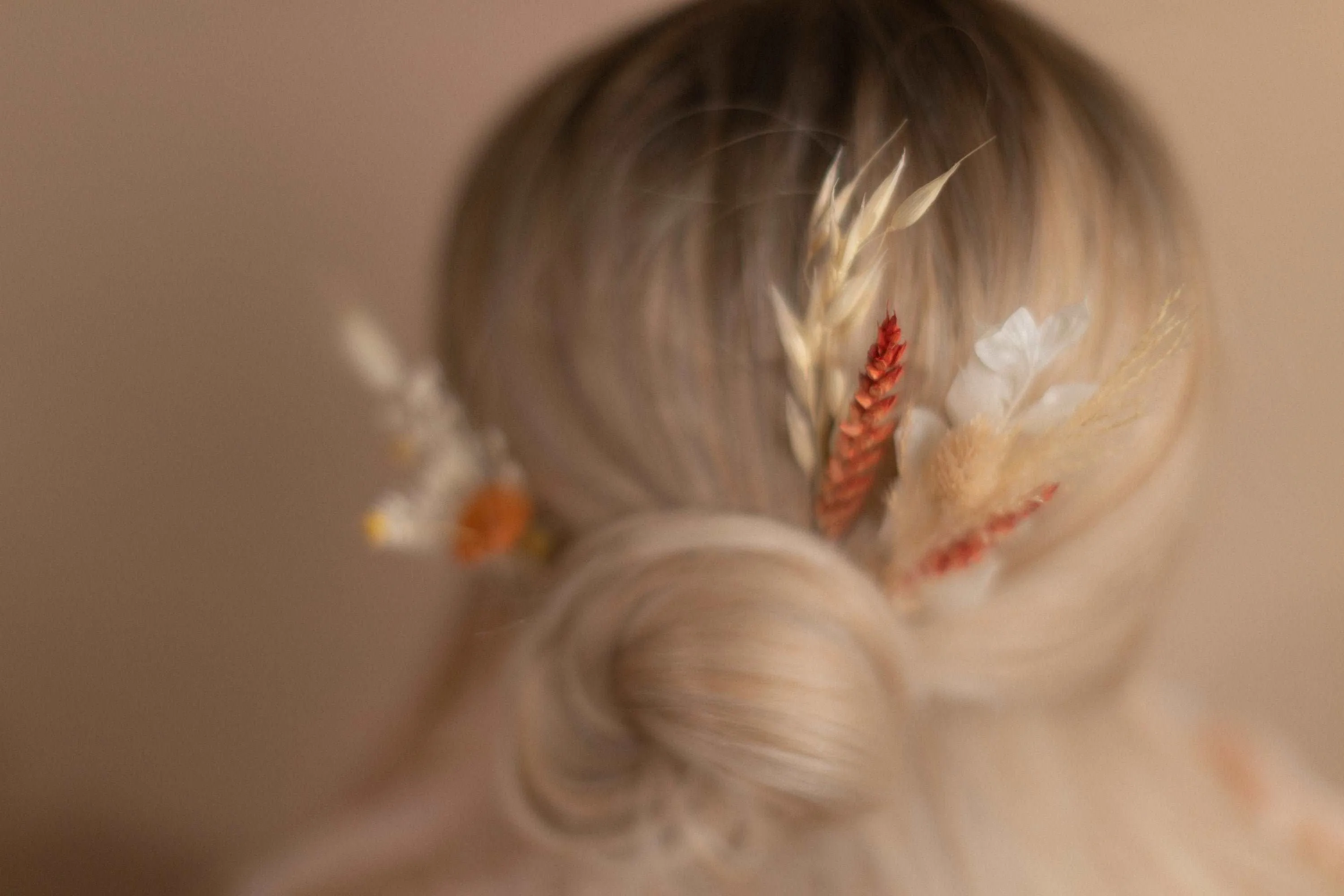 Autumn Peach & Terracota Comb / Wedding Hair Accessory