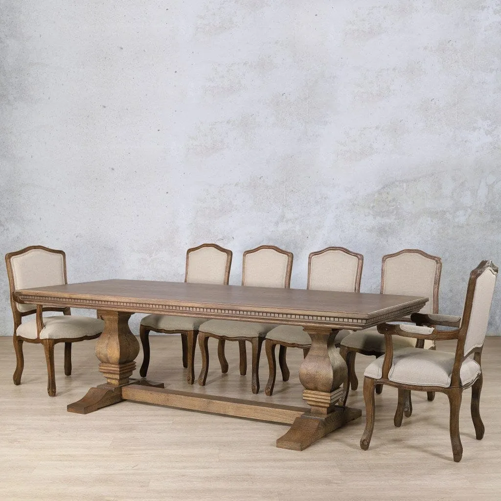 Belmont Fluted Wood Top & Duke 10 Seater Dining Set