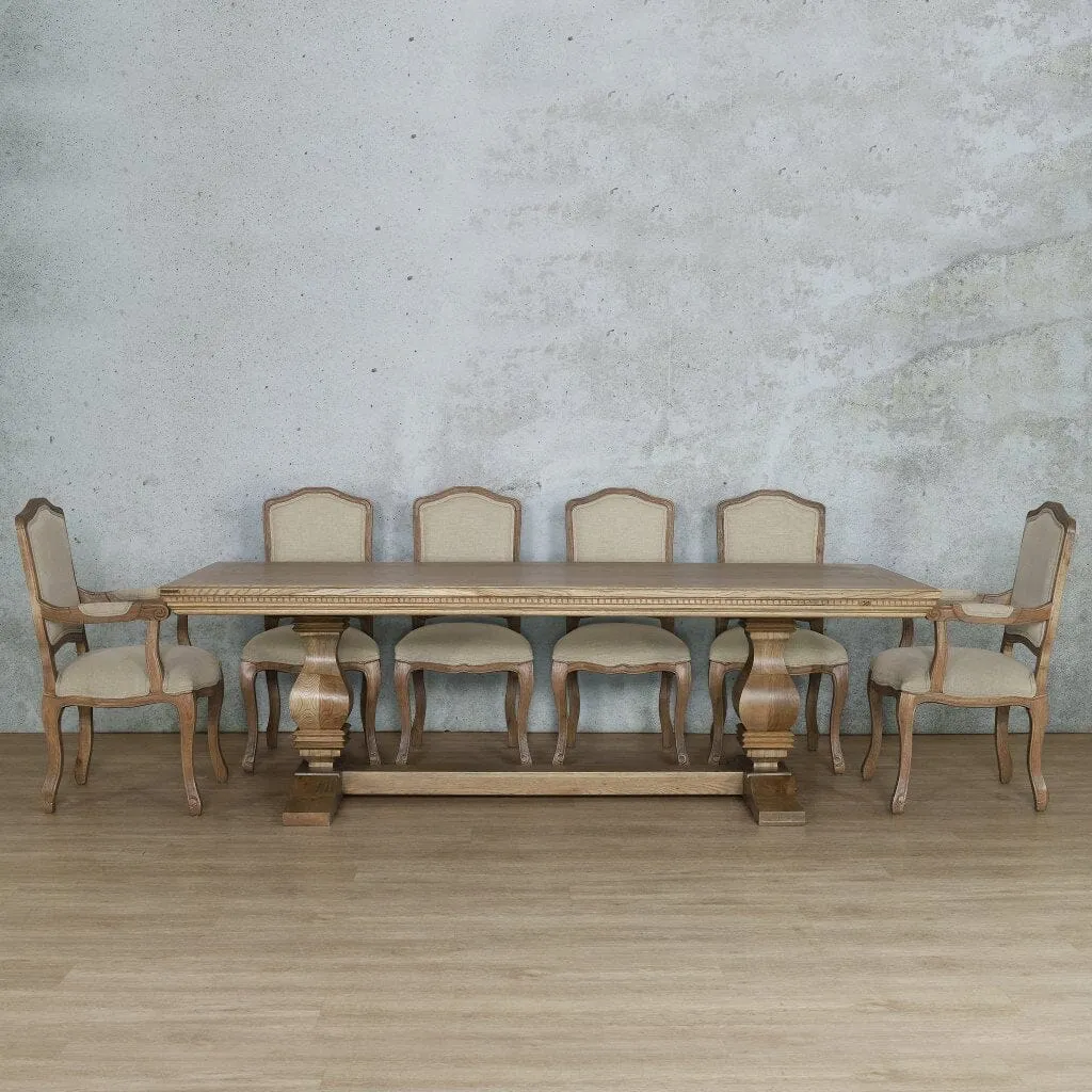 Belmont Fluted Wood Top & Duke 10 Seater Dining Set