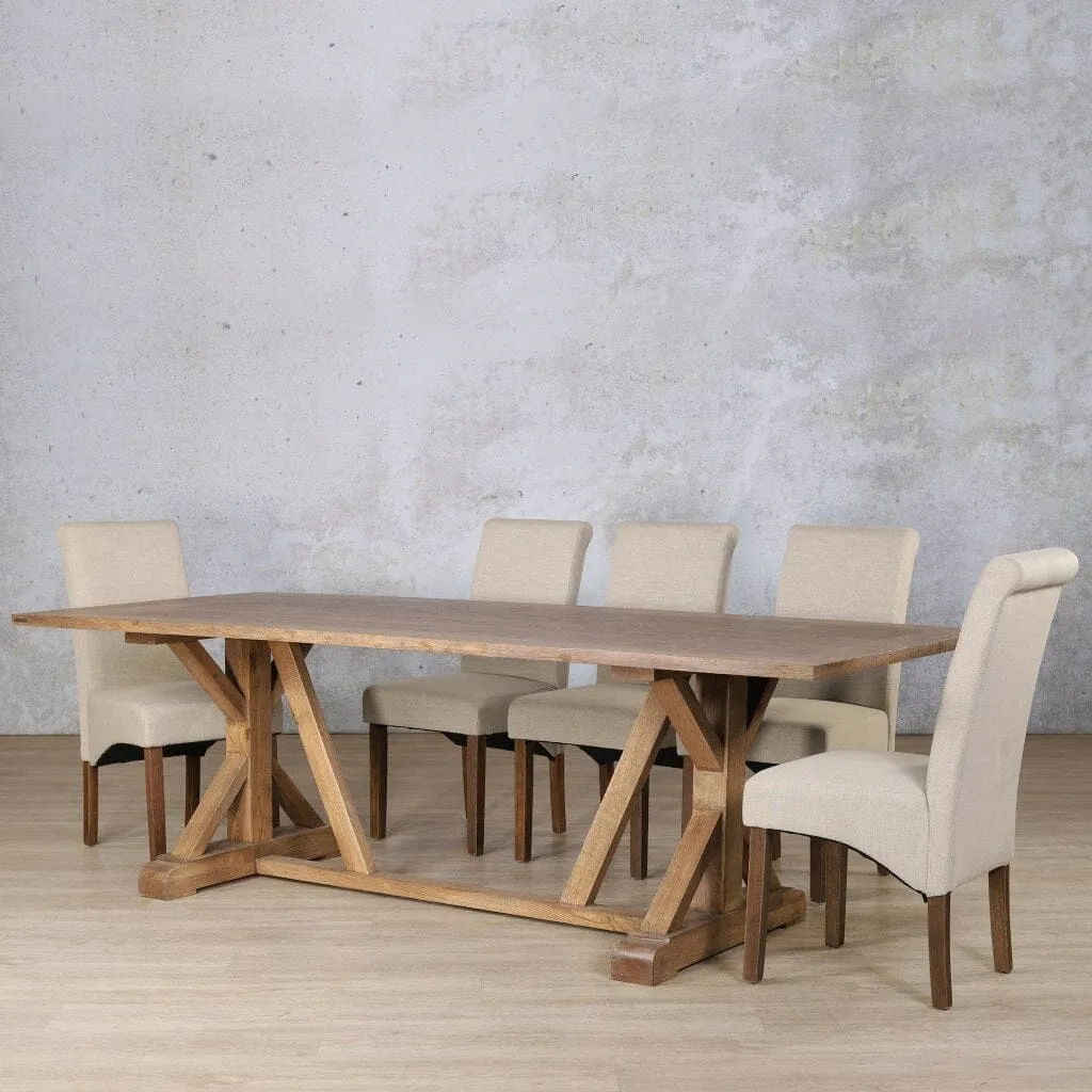 Berkeley Wood Top & Windsor 8 Seater Dining Set