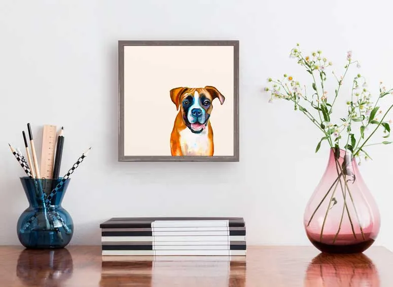 Best Friend - Boxer Mini Framed Canvas