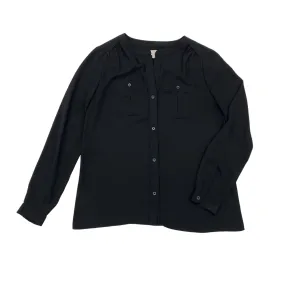 BLACK BLOUSE LS by LOFT Size:PETITE   XS