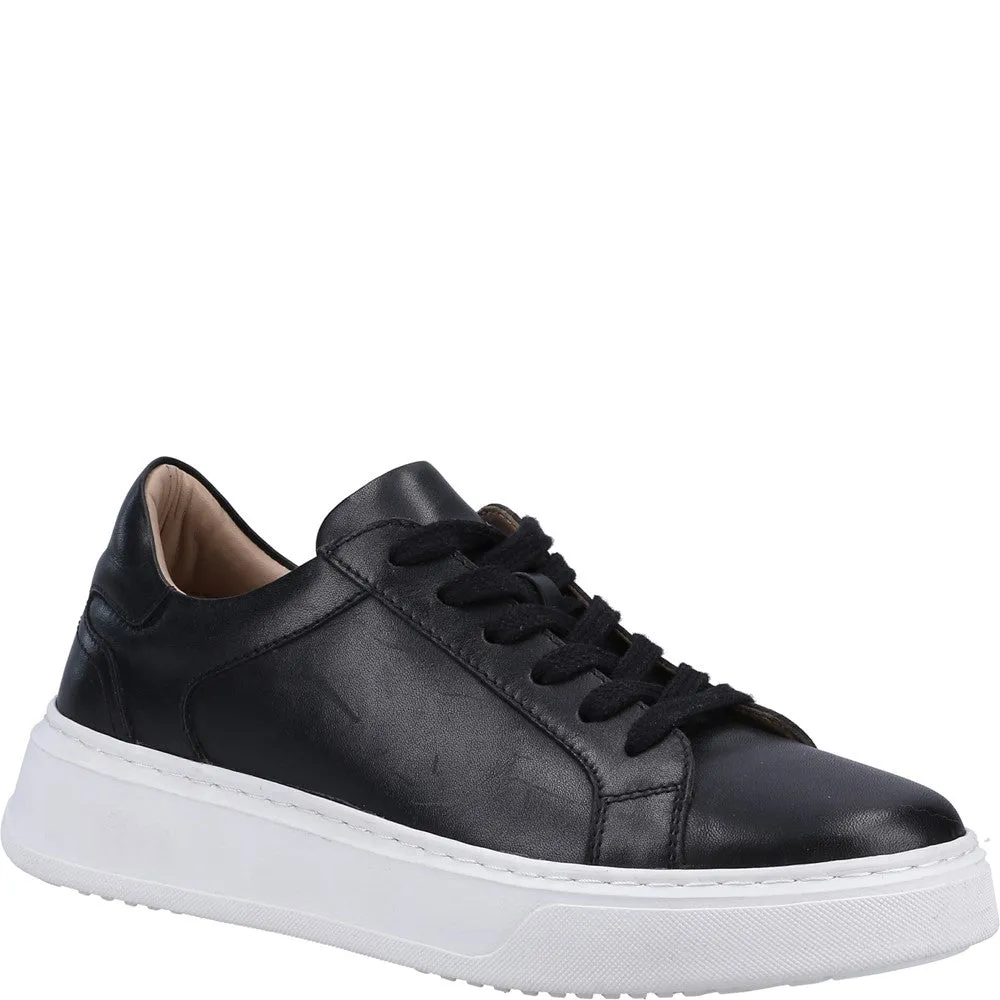 Black Camille Lace-Up Cupsole Trainers