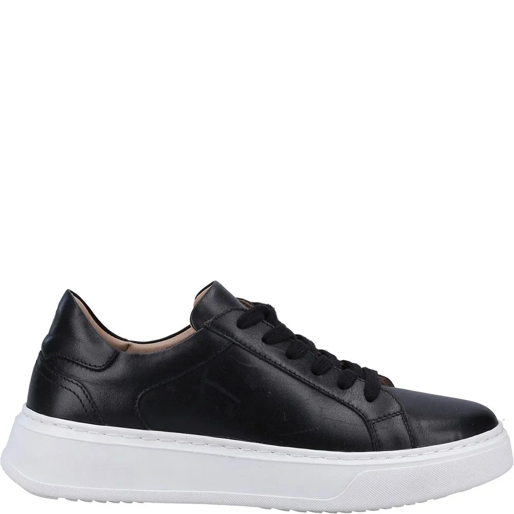 Black Camille Lace-Up Cupsole Trainers