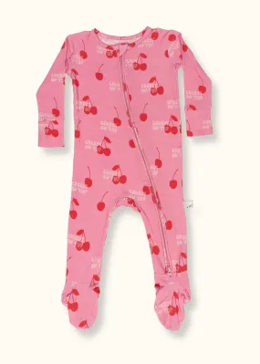 Cherry on Top Footie Pajama | Pink