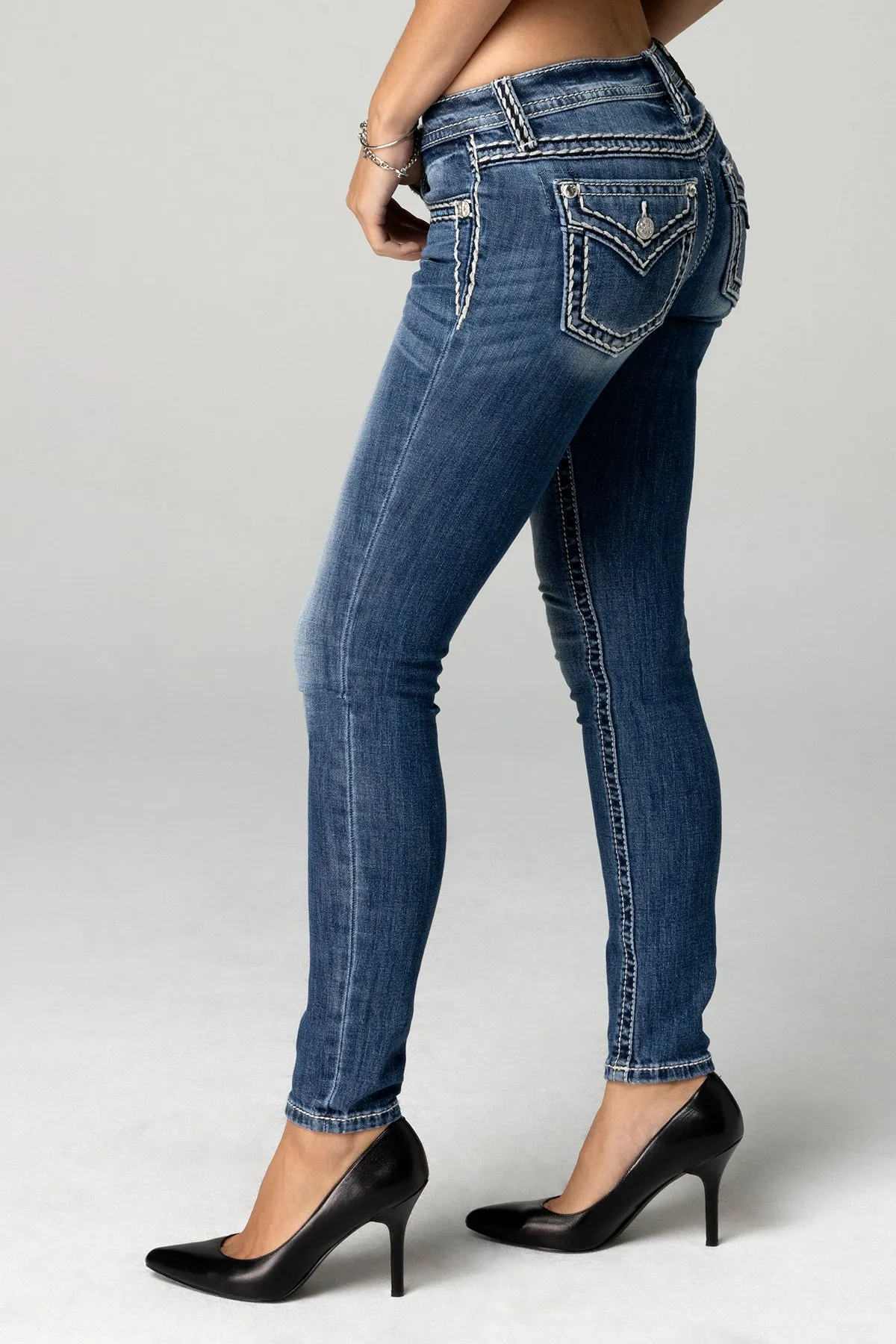 Cleo Stitched Skinny Jeans