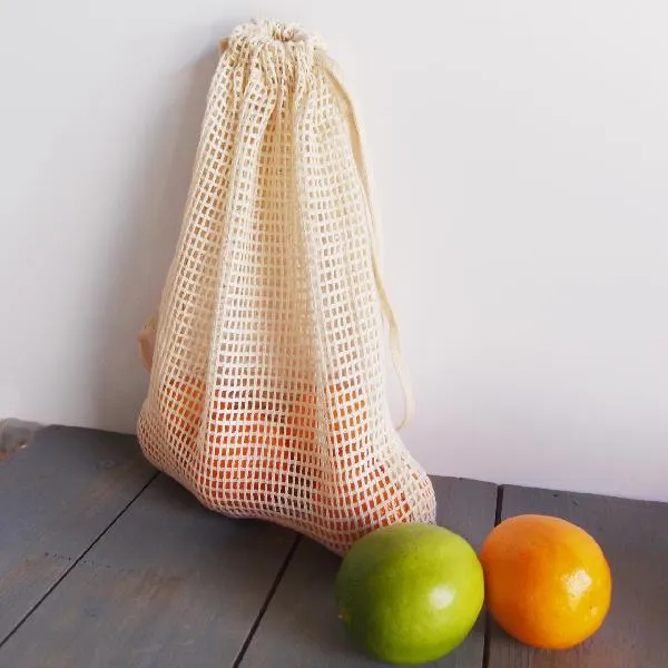 Closeout Eco-Friendly Value Cotton Net Bags (Pack of 12)