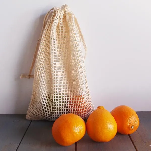 Closeout Eco-Friendly Value Cotton Net Bags (Pack of 12)