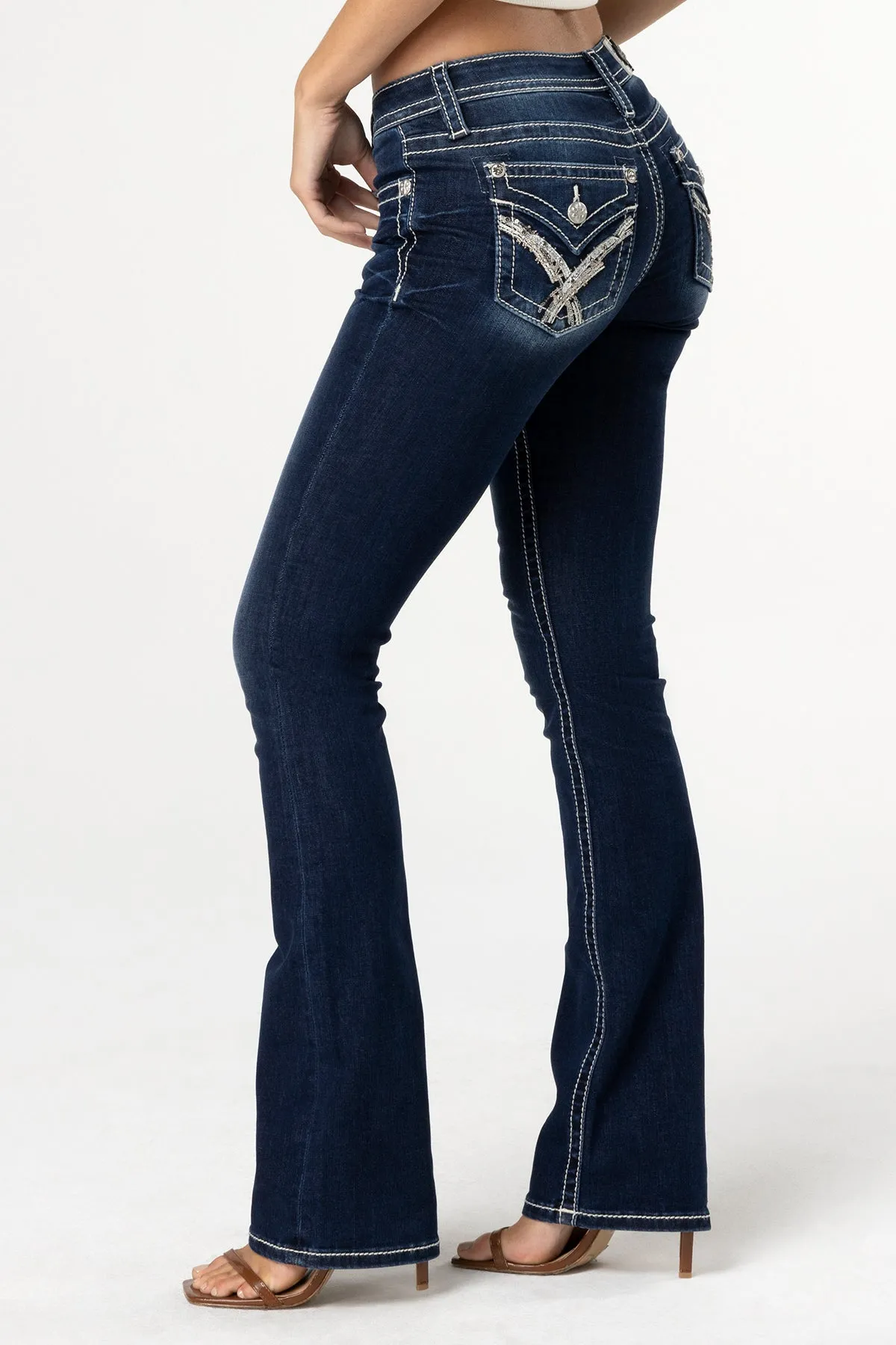 Crissy Silver Bootcut Jeans