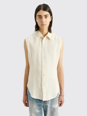 Eckhaus Latta Linen Open Back Tank Natural