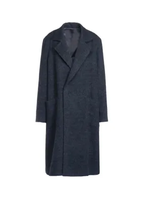 ECO WOOL BEAVER DOUBLE-BREASTED SNAP BUTTON LONG COAT