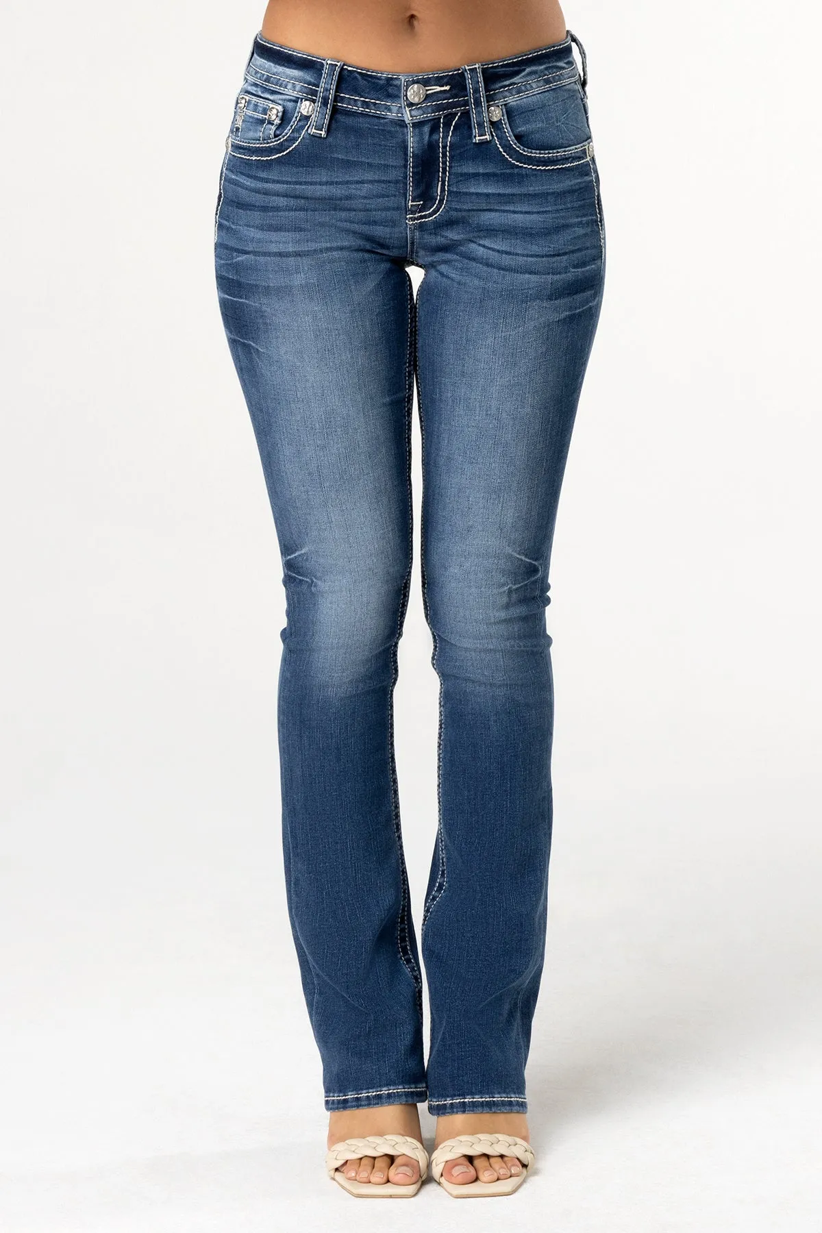 Elena Cross Bootcut Jeans