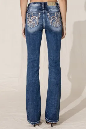 Fall Fleur De Lis Bootcut Jeans