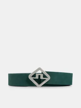 Gary Brushed Leather Belt / Forest Green