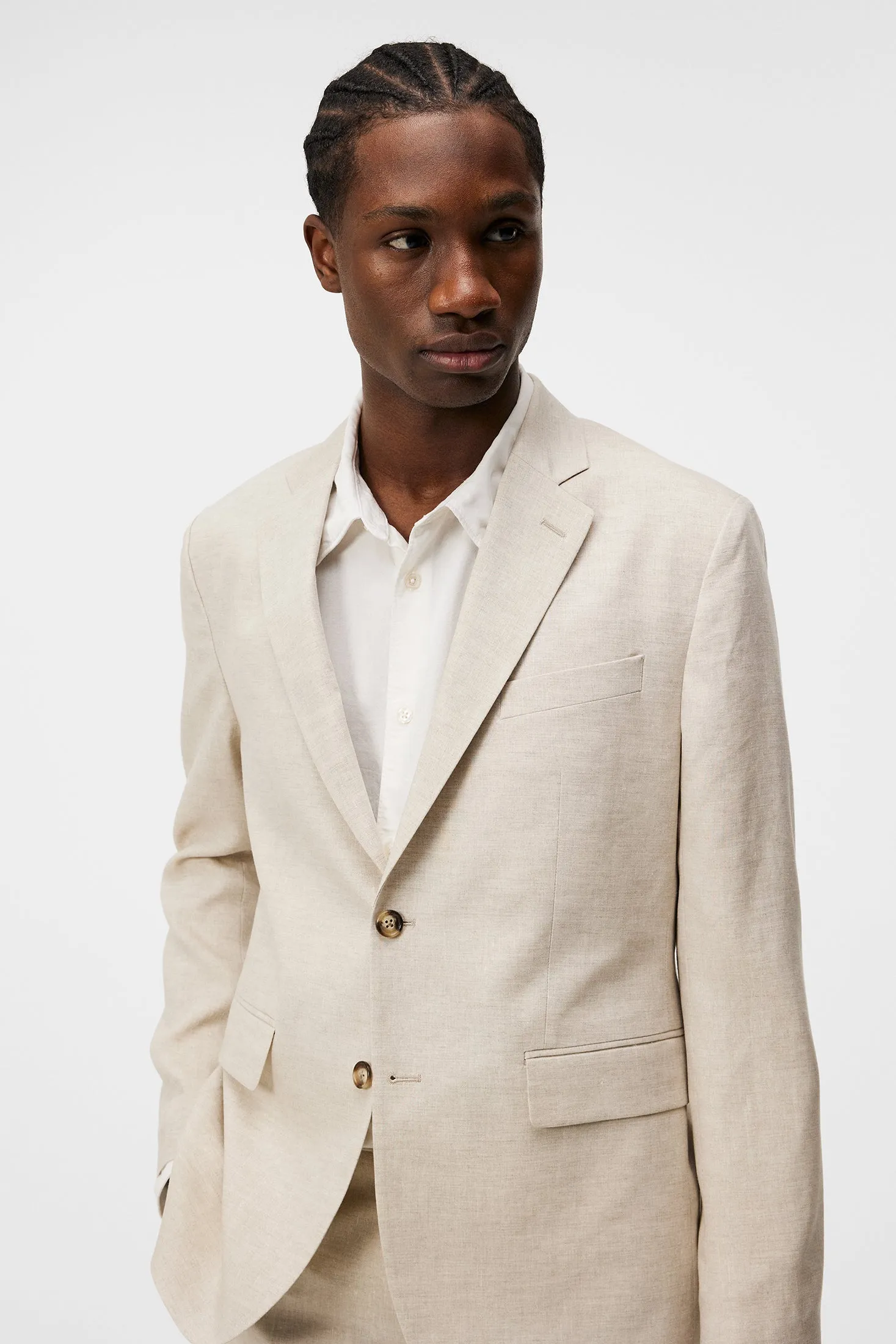 Hopper U Super Linen Blazer / Moonbeam