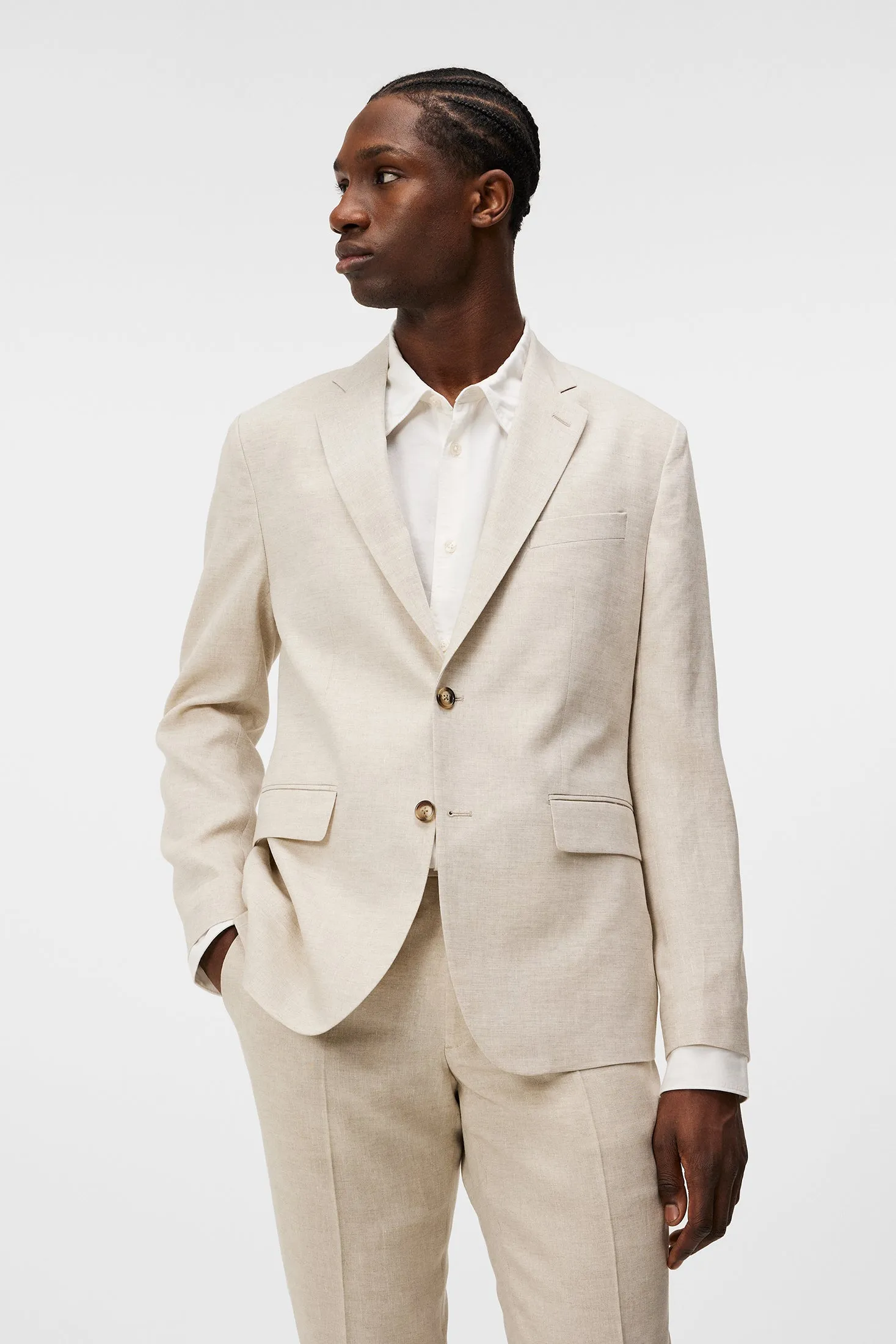 Hopper U Super Linen Blazer / Moonbeam