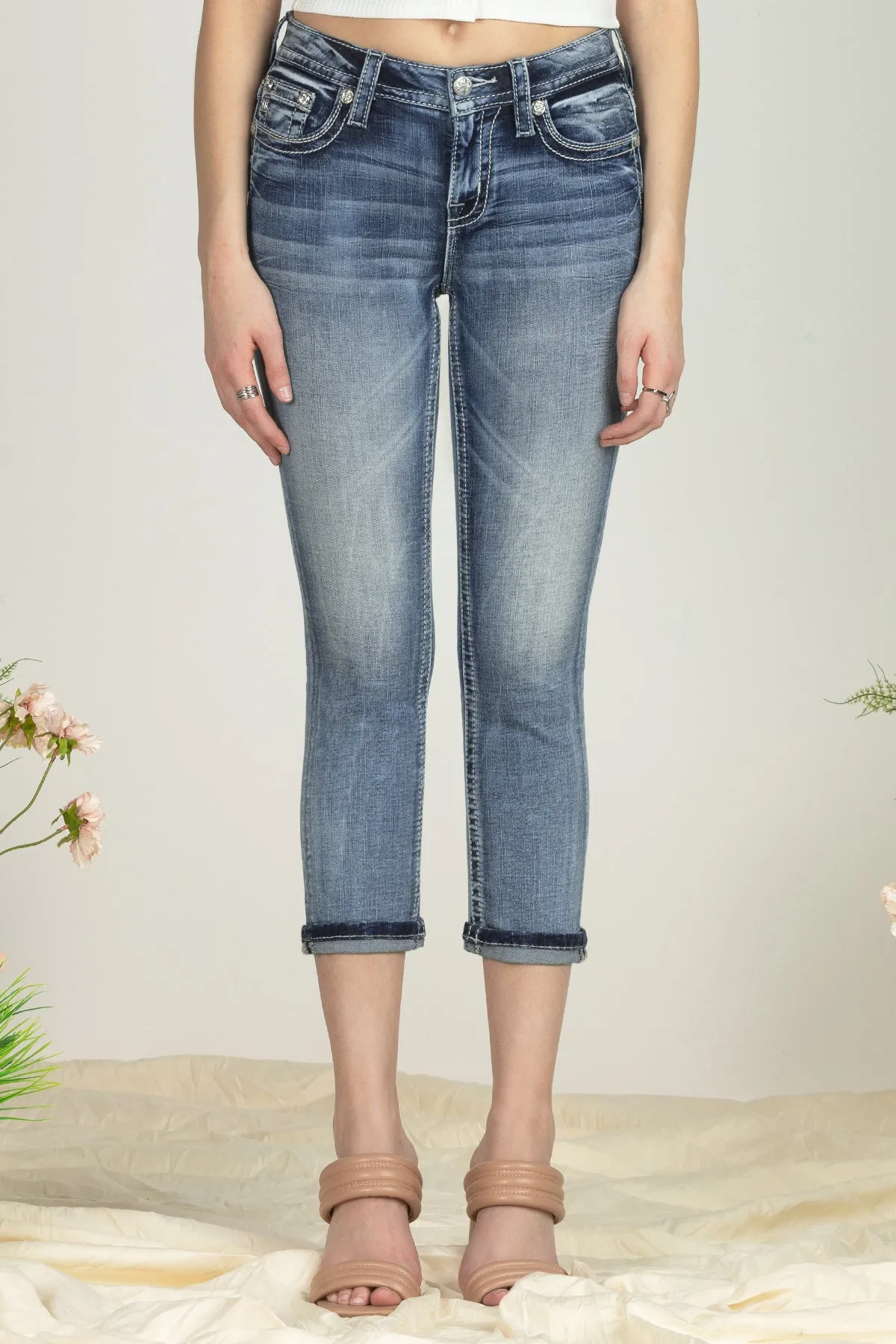 Horseshoe Blues Denim Capri