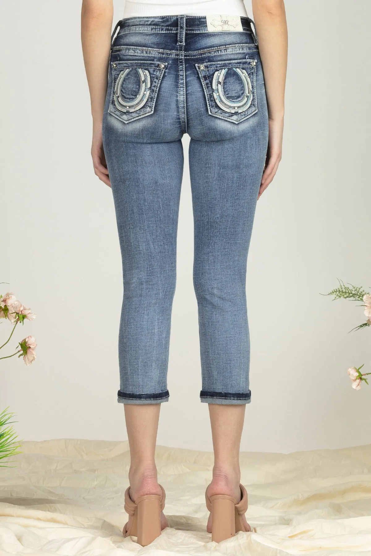 Horseshoe Blues Denim Capri