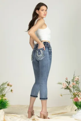 Horseshoe Blues Denim Capri