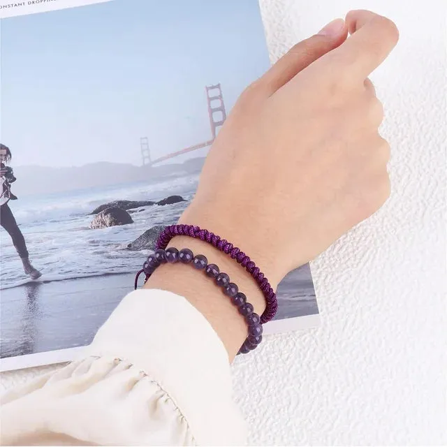 JSJOY Purple Beaded Bracelets for Men Boys Bracelet