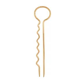 Key to Good Hair Pin in Bronze