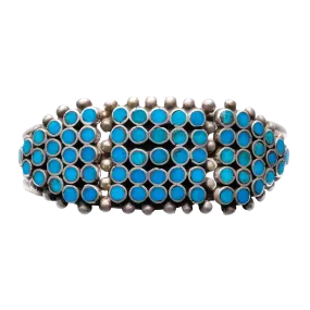 Kingman Turquoise Inlay Cluster Cuff | Vincent Shirley