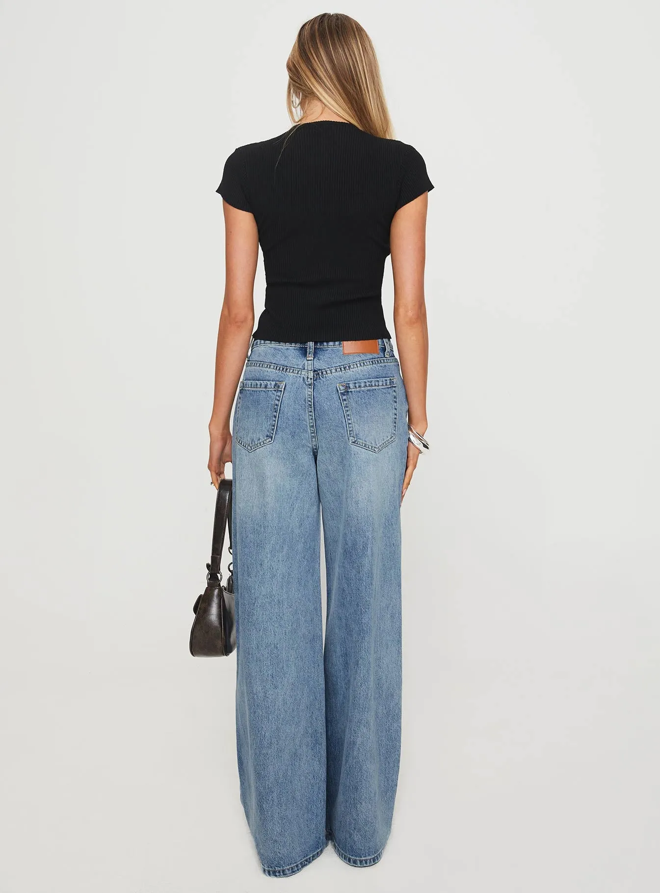 Mellowed Out Slouchy Jeans Mid Blue