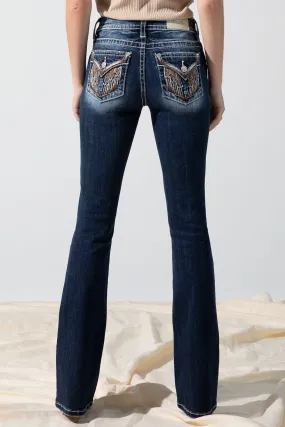 Ombre Wing Bootcut Jeans