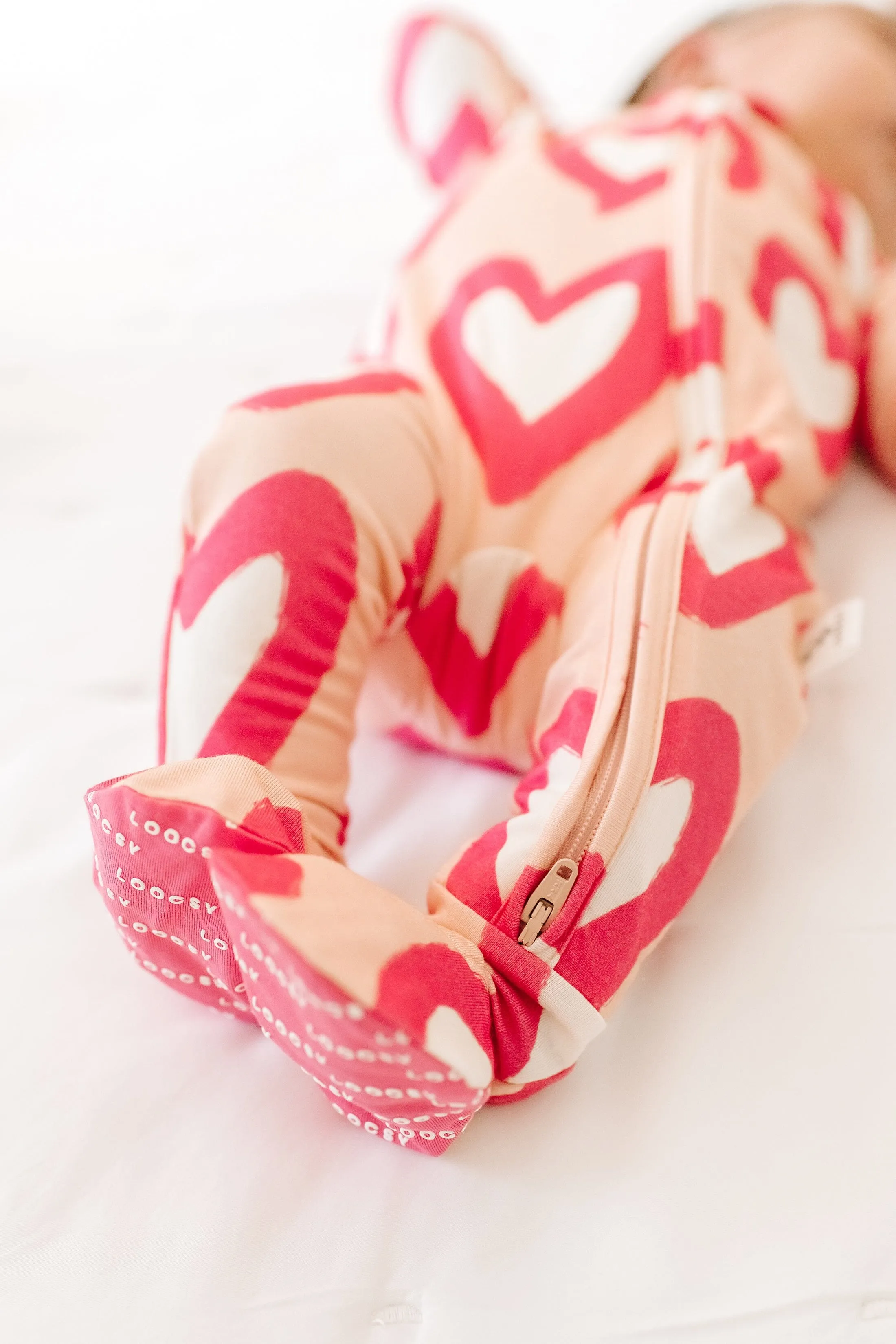 Pink Hearts Footie Pajama | Pink