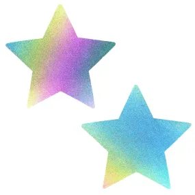 Rainbow Reflective Bright AF Starry Nights Nipple Cover Pasties