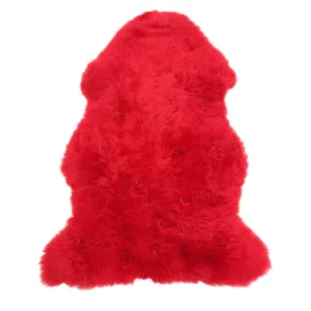 Sheepskin Rug - Poppy Red - XXL - Long Wool Australian Merino Sheepskin