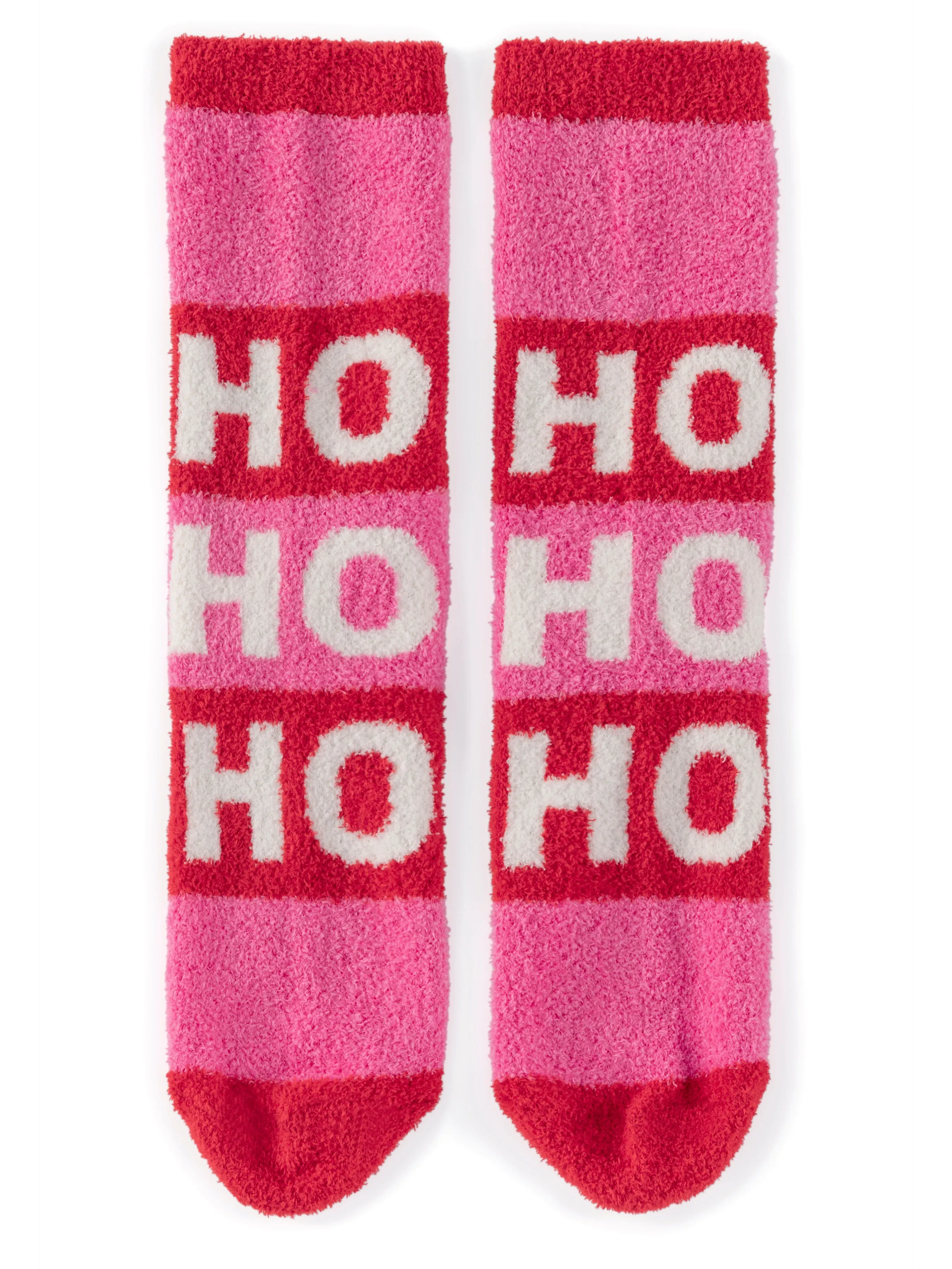 Shiraleah "Ho Ho Ho" Socks, Pink