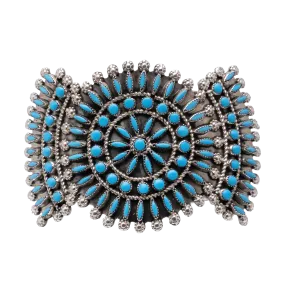 Sleeping Beauty Turquoise Cluster Cuff | Delbert & Melinda Chavez