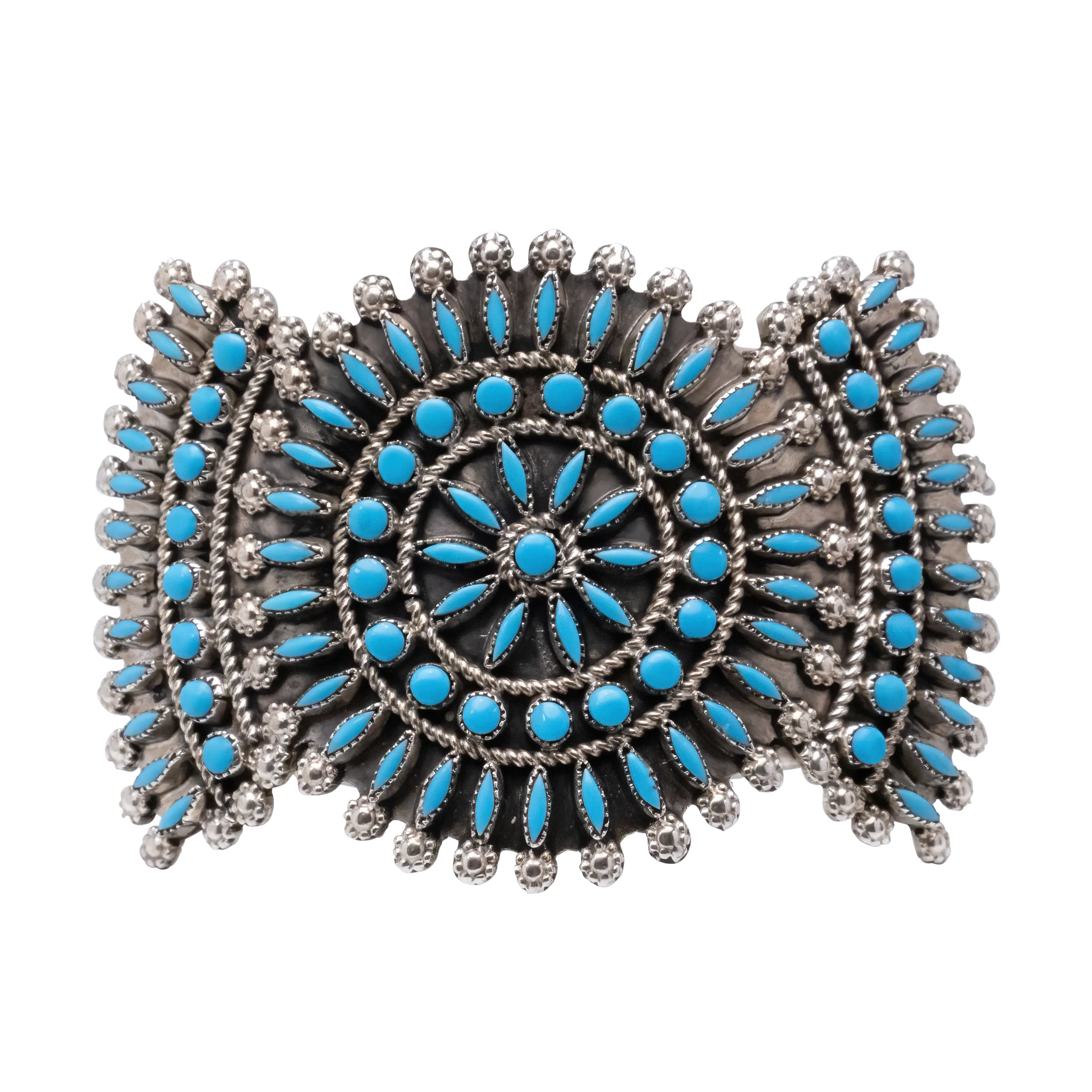 Sleeping Beauty Turquoise Cluster Cuff | Delbert & Melinda Chavez