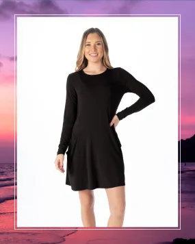 Sweatshirt Dress (Black)