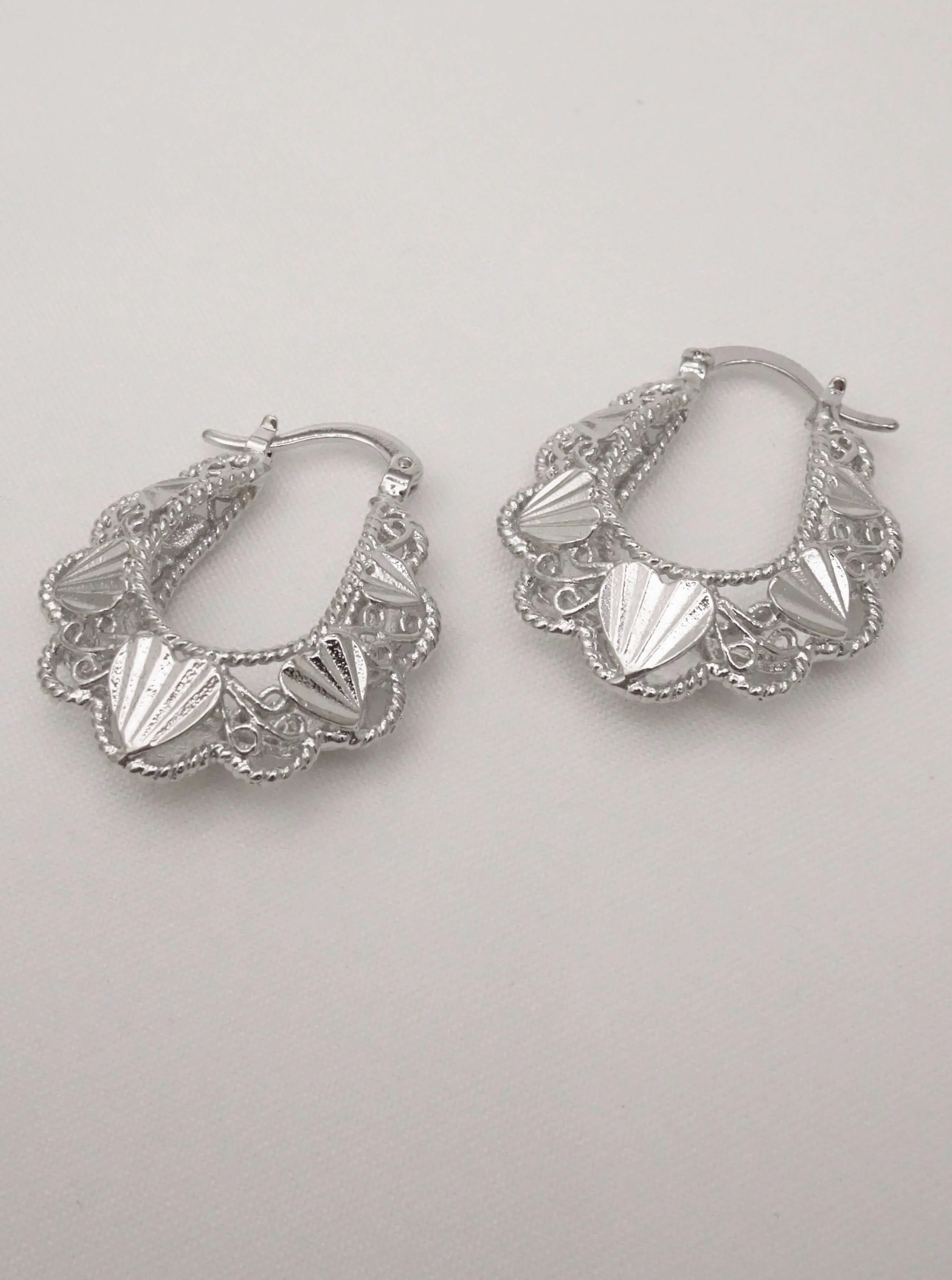 The Aphrodite Basket Hoop Earrings