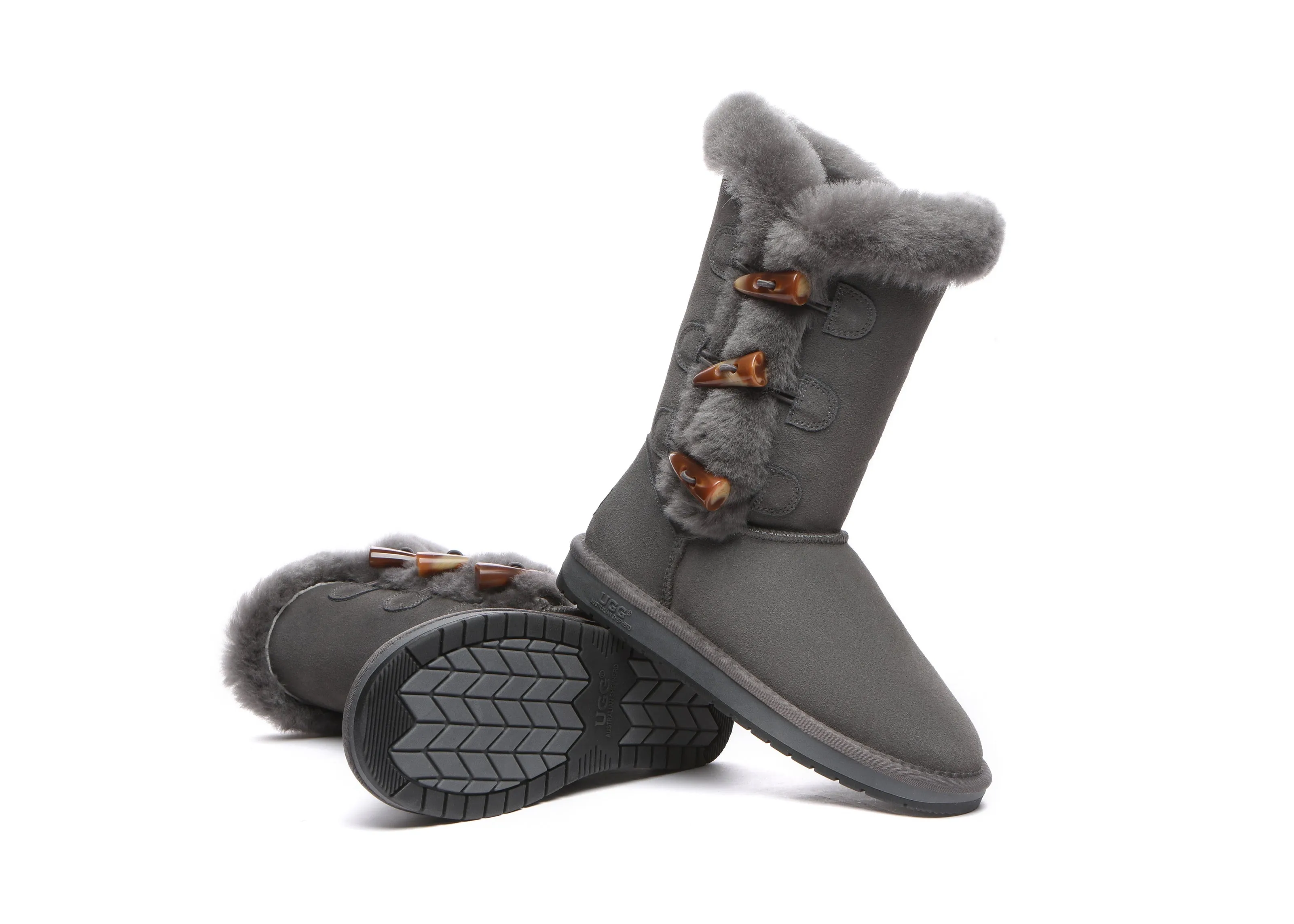 UGG Boots Women Sheepskin Wool Short boots Tamari Toggle Closure