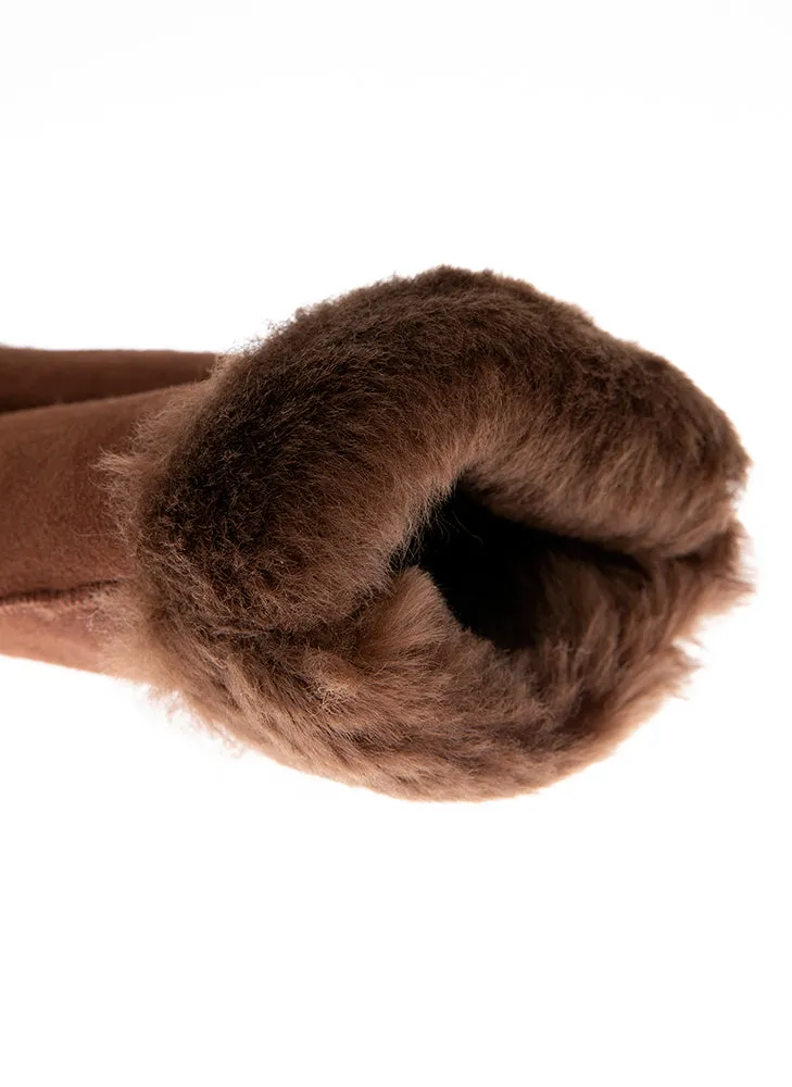 Women's Fingerless Sheepskin Mittens