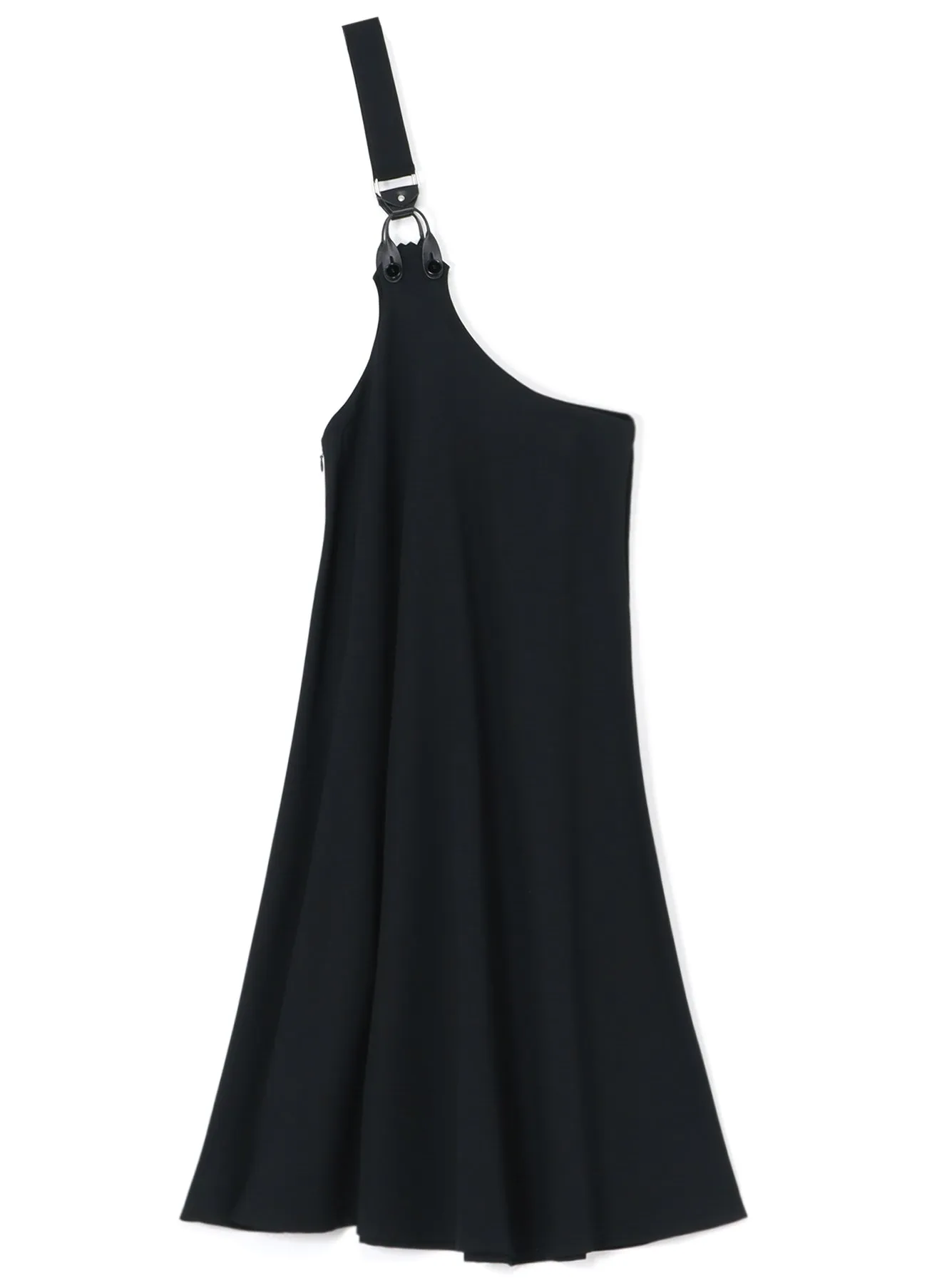 WOOL GABARDINE SHOULDER STRAP SKIRT