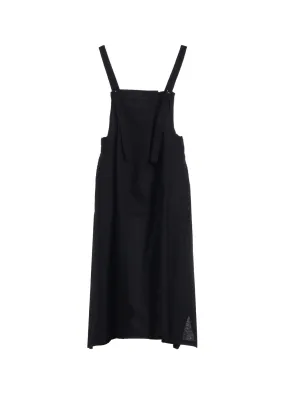 [Y's BORN PRODUCT] THIN COTTON TWILL FRONT TUCKED SHOULDER STRAP DRESS